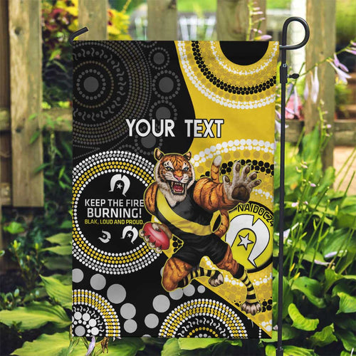 Custom AFL Richmond NAIDOC Week Garden Flag Keep The Fire Burning Indigenous Art