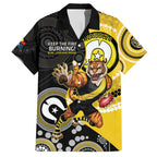 Custom AFL Richmond NAIDOC Week Hawaiian Shirt Keep The Fire Burning Indigenous Art