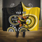 Custom AFL Richmond NAIDOC Week Hooded Blanket Keep The Fire Burning Indigenous Art