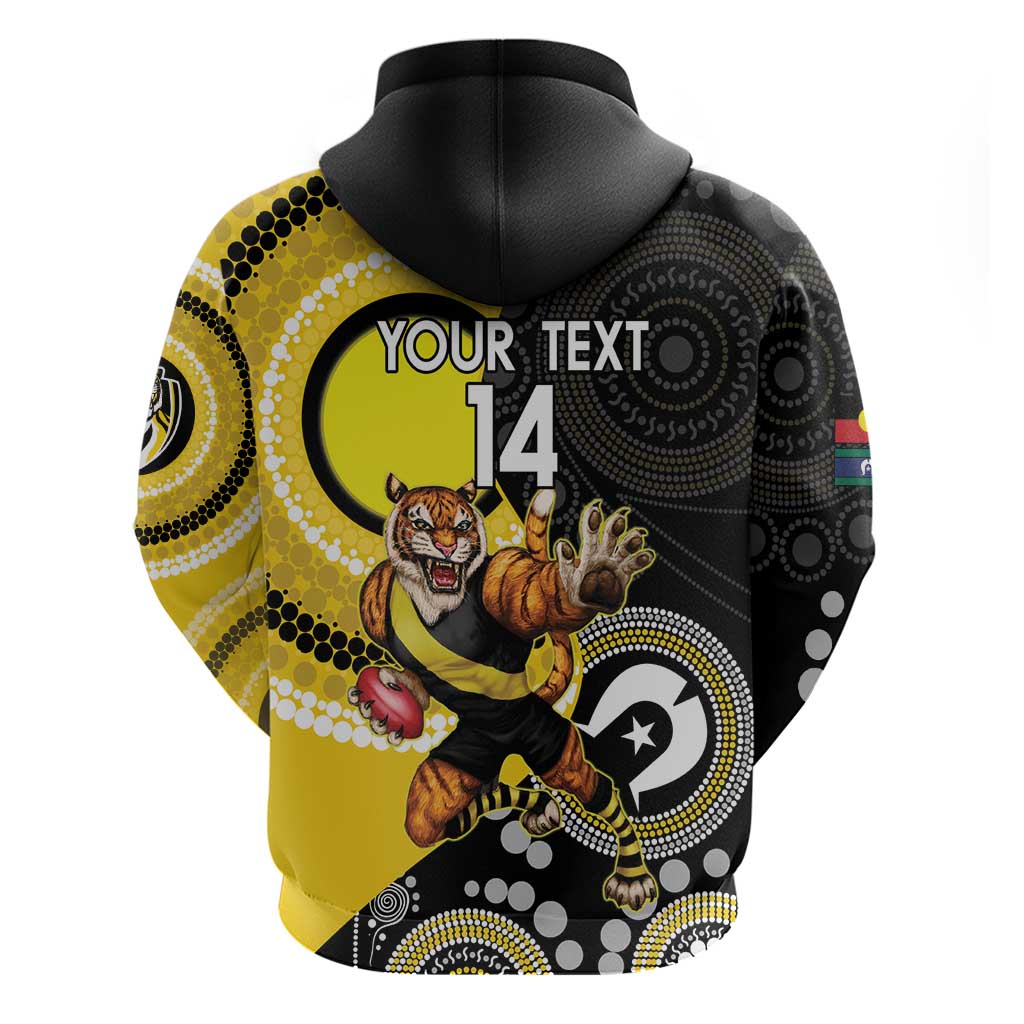 Custom AFL Richmond NAIDOC Week Hoodie Keep The Fire Burning Indigenous Art
