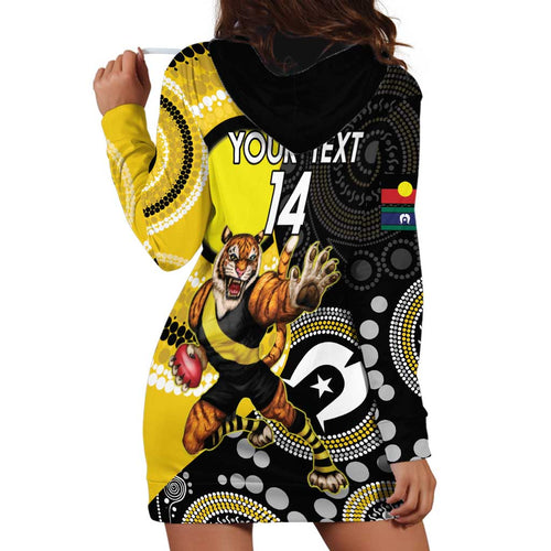 Custom AFL Richmond NAIDOC Week Hoodie Dress Keep The Fire Burning Indigenous Art