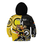 Custom AFL Richmond NAIDOC Week Kid Hoodie Keep The Fire Burning Indigenous Art