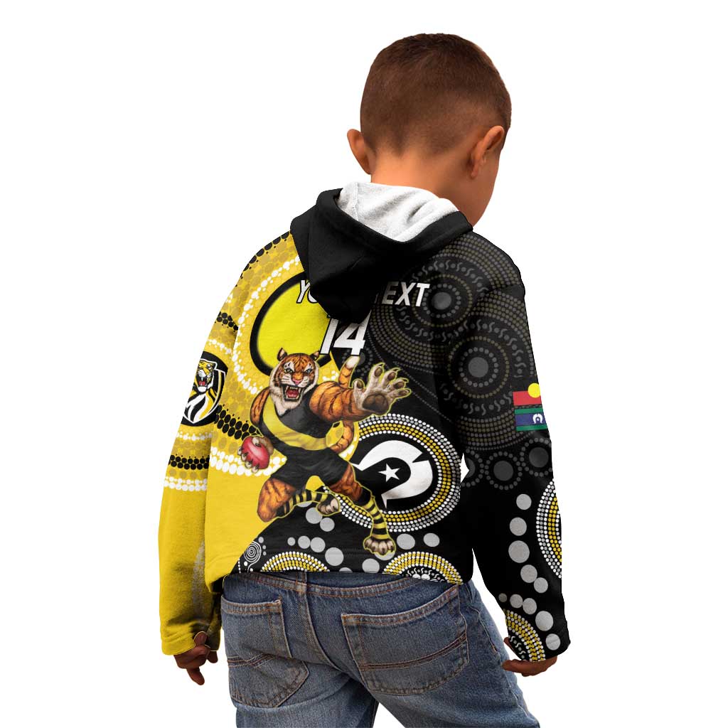 Custom AFL Richmond NAIDOC Week Kid Hoodie Keep The Fire Burning Indigenous Art