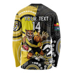Custom AFL Richmond NAIDOC Week Long Sleeve Shirt Keep The Fire Burning Indigenous Art