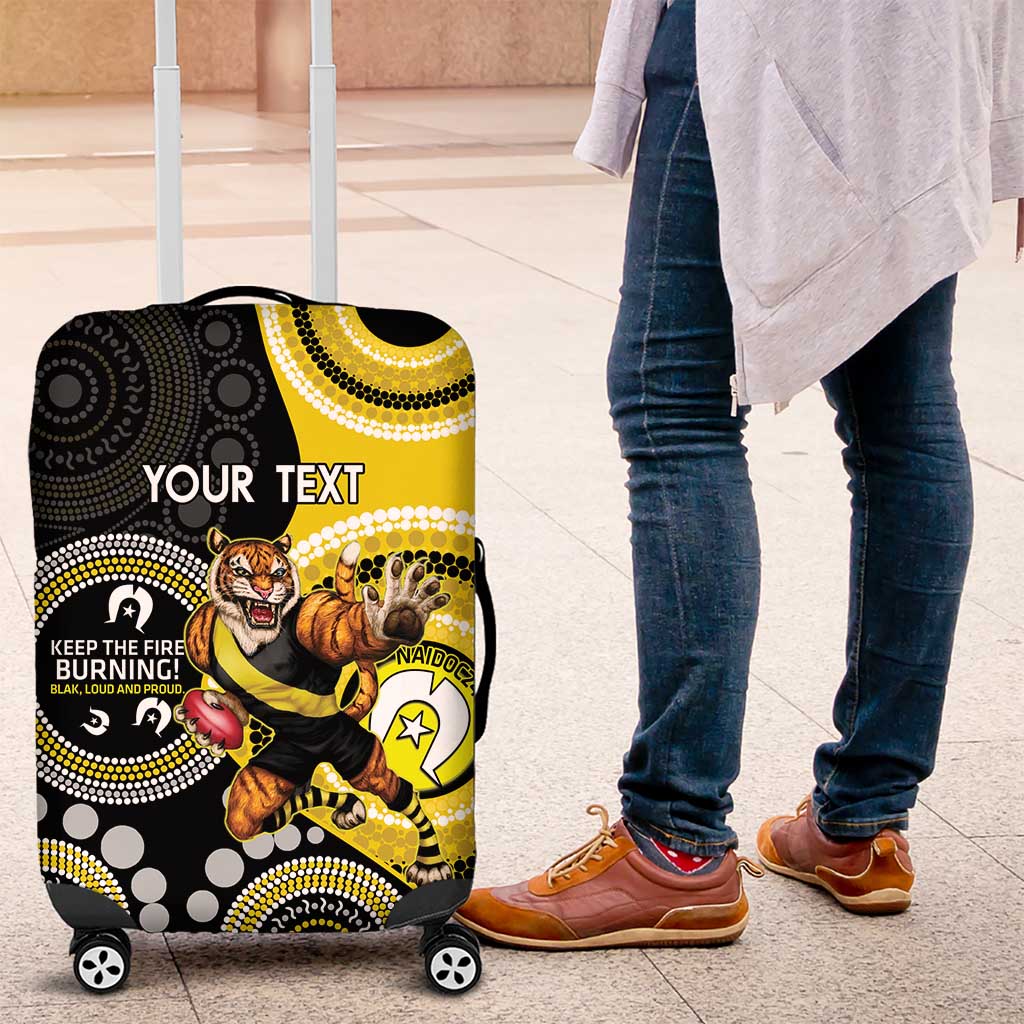 Custom AFL Richmond NAIDOC Week Luggage Cover Keep The Fire Burning Indigenous Art
