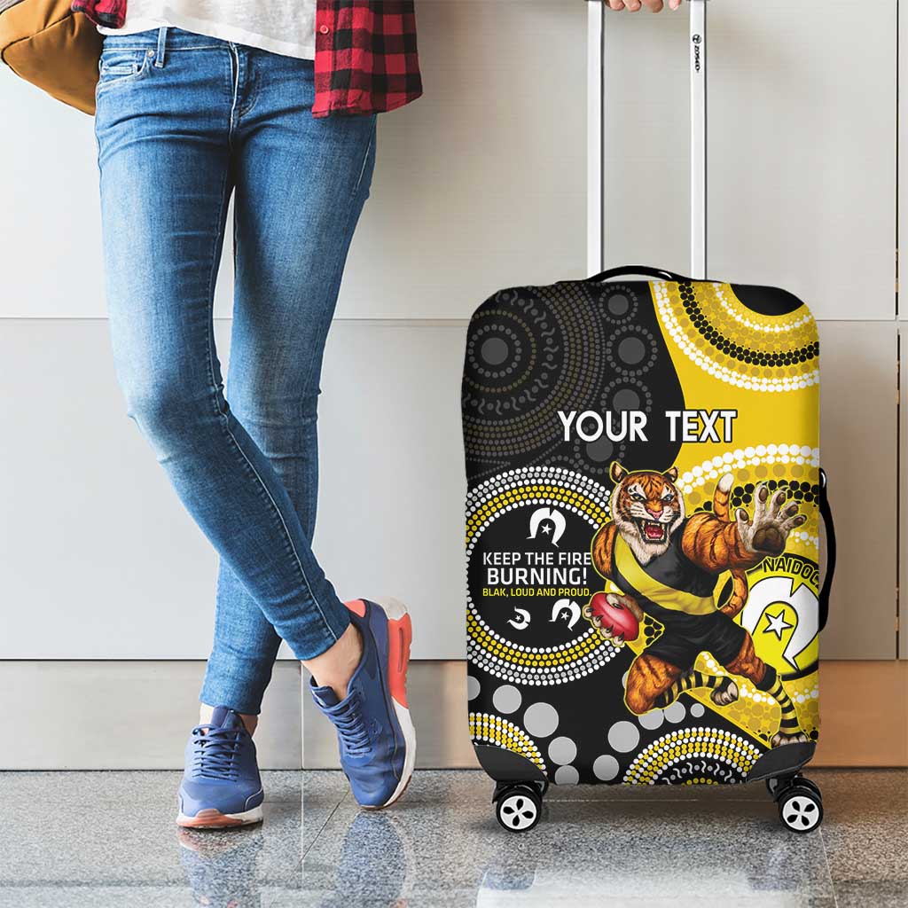 Custom AFL Richmond NAIDOC Week Luggage Cover Keep The Fire Burning Indigenous Art
