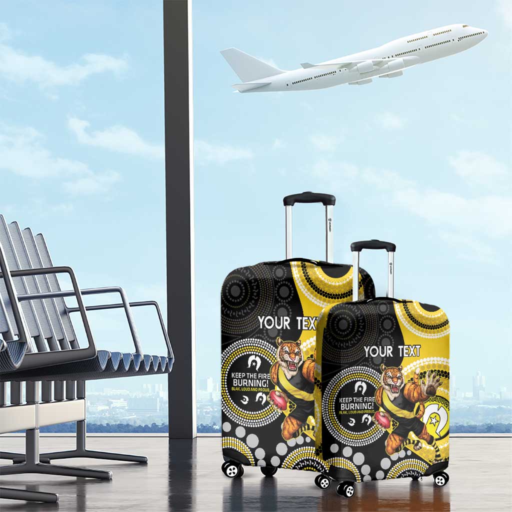 Custom AFL Richmond NAIDOC Week Luggage Cover Keep The Fire Burning Indigenous Art