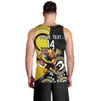 Custom AFL Richmond NAIDOC Week Men Tank Top Keep The Fire Burning Indigenous Art