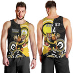 Custom AFL Richmond NAIDOC Week Men Tank Top Keep The Fire Burning Indigenous Art