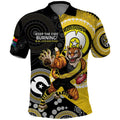Custom AFL Richmond NAIDOC Week Polo Shirt Keep The Fire Burning Indigenous Art