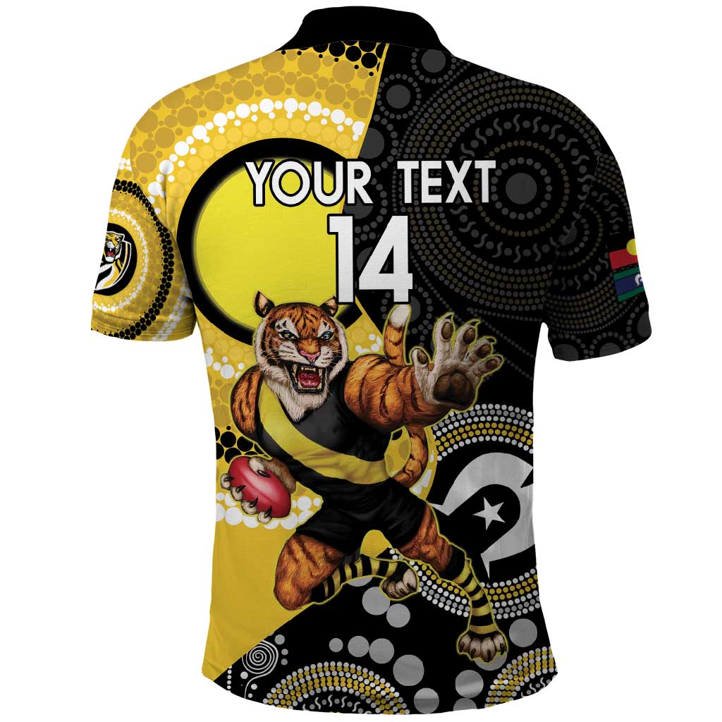 Custom AFL Richmond NAIDOC Week Polo Shirt Keep The Fire Burning Indigenous Art