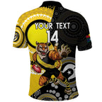 Custom AFL Richmond NAIDOC Week Polo Shirt Keep The Fire Burning Indigenous Art