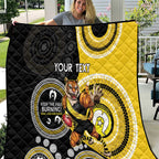 Custom AFL Richmond NAIDOC Week Quilt Keep The Fire Burning Indigenous Art