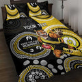 Custom AFL Richmond NAIDOC Week Quilt Bed Set Keep The Fire Burning Indigenous Art