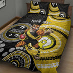 Custom AFL Richmond NAIDOC Week Quilt Bed Set Keep The Fire Burning Indigenous Art