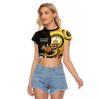 Custom AFL Richmond NAIDOC Week Raglan Cropped T Shirt Keep The Fire Burning Indigenous Art