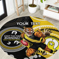 Custom AFL Richmond NAIDOC Week Round Carpet Keep The Fire Burning Indigenous Art