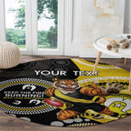 Custom AFL Richmond NAIDOC Week Round Carpet Keep The Fire Burning Indigenous Art