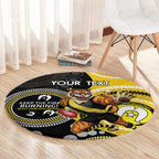 Custom AFL Richmond NAIDOC Week Round Carpet Keep The Fire Burning Indigenous Art