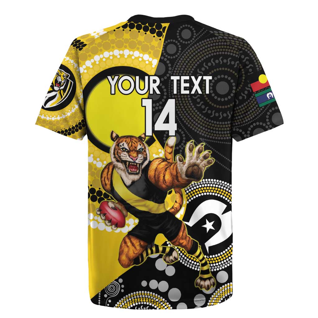 Custom AFL Richmond NAIDOC Week Rugby Jersey Keep The Fire Burning Indigenous Art