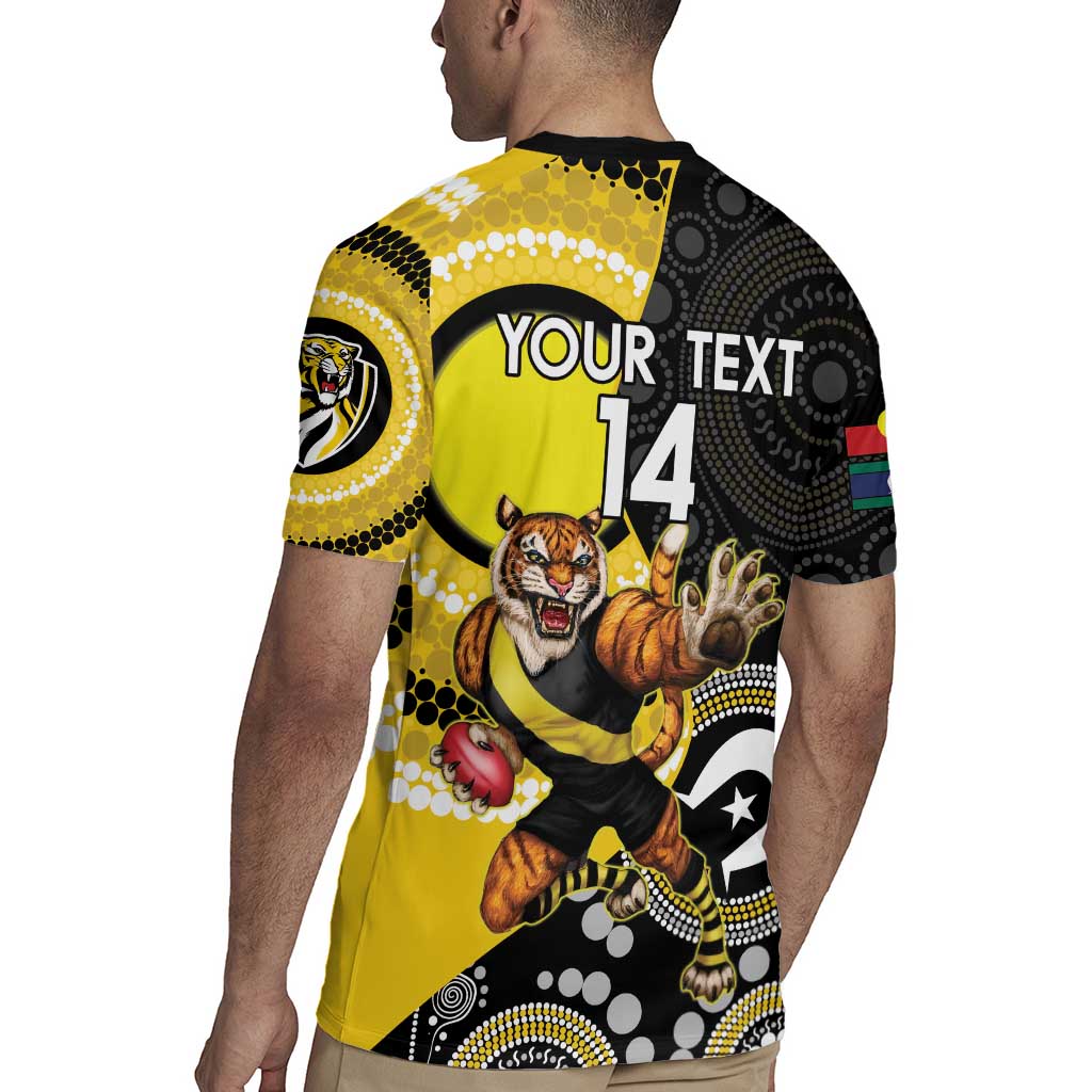 Custom AFL Richmond NAIDOC Week Rugby Jersey Keep The Fire Burning Indigenous Art