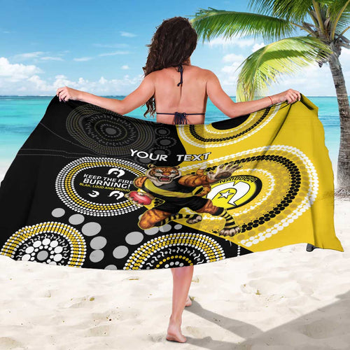 Custom AFL Richmond NAIDOC Week Sarong Keep The Fire Burning Indigenous Art