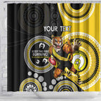 Custom AFL Richmond NAIDOC Week Shower Curtain Keep The Fire Burning Indigenous Art