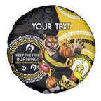 Custom AFL Richmond NAIDOC Week Spare Tire Cover Keep The Fire Burning Indigenous Art
