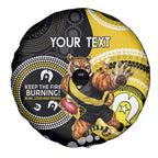 Custom AFL Richmond NAIDOC Week Spare Tire Cover Keep The Fire Burning Indigenous Art