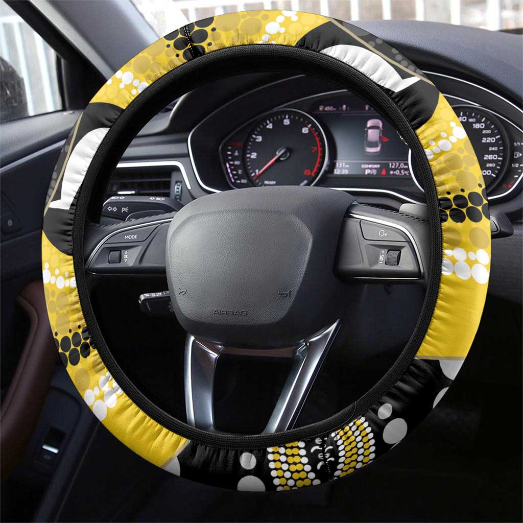 AFL Richmond NAIDOC Week Steering Wheel Cover Keep The Fire Burning Indigenous Art