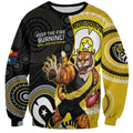 Custom AFL Richmond NAIDOC Week Sweatshirt Keep The Fire Burning Indigenous Art