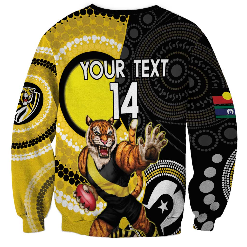 Custom AFL Richmond NAIDOC Week Sweatshirt Keep The Fire Burning Indigenous Art