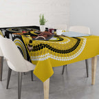 Custom AFL Richmond NAIDOC Week Tablecloth Keep The Fire Burning Indigenous Art