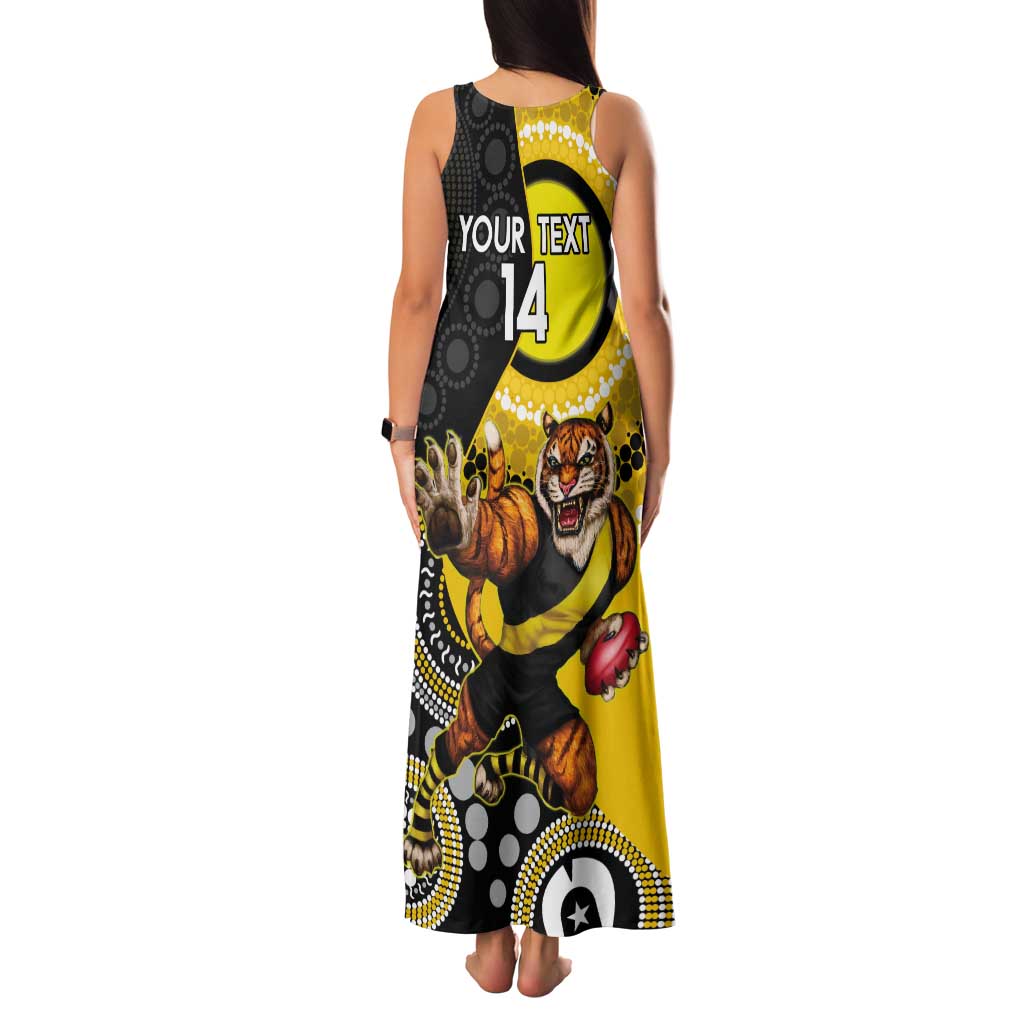 Custom AFL Richmond NAIDOC Week Tank Maxi Dress Keep The Fire Burning Indigenous Art