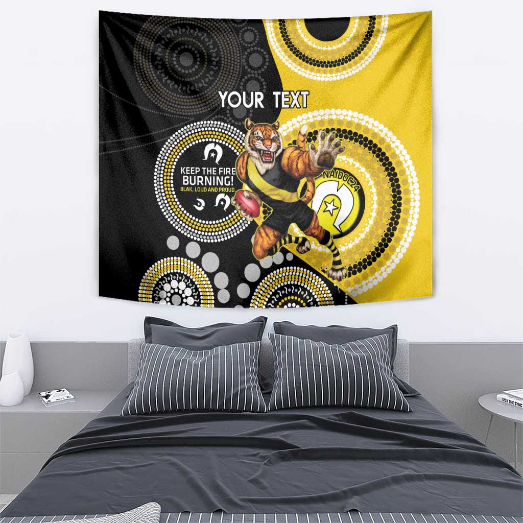 Custom AFL Richmond NAIDOC Week Tapestry Keep The Fire Burning Indigenous Art