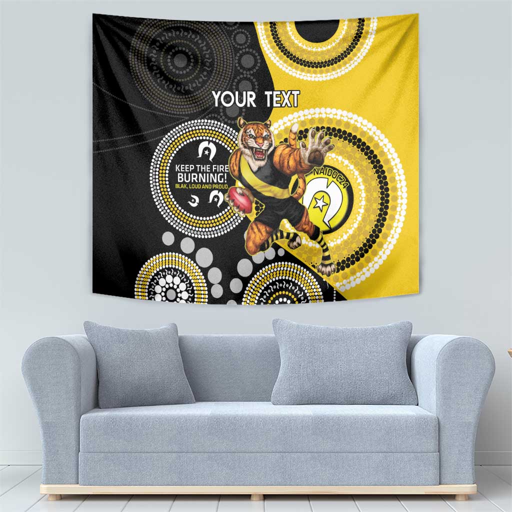 Custom AFL Richmond NAIDOC Week Tapestry Keep The Fire Burning Indigenous Art
