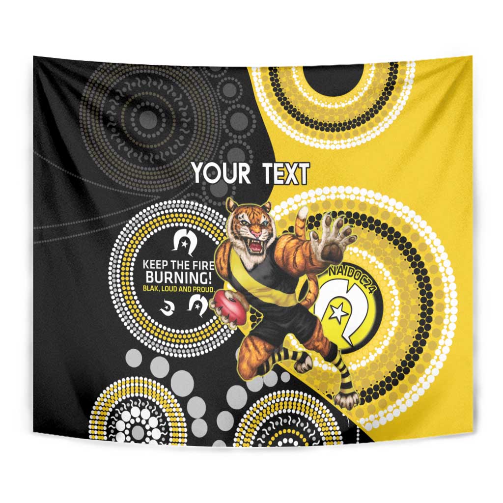 Custom AFL Richmond NAIDOC Week Tapestry Keep The Fire Burning Indigenous Art