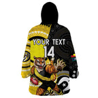 Custom AFL Richmond NAIDOC Week Wearable Blanket Hoodie Keep The Fire Burning Indigenous Art