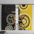 Custom AFL Richmond NAIDOC Week Window Curtain Keep The Fire Burning Indigenous Art