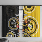 Custom AFL Richmond NAIDOC Week Window Curtain Keep The Fire Burning Indigenous Art