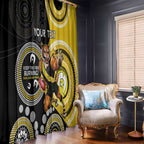 Custom AFL Richmond NAIDOC Week Window Curtain Keep The Fire Burning Indigenous Art