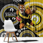 Custom AFL Richmond NAIDOC Week Window Curtain Keep The Fire Burning Indigenous Art
