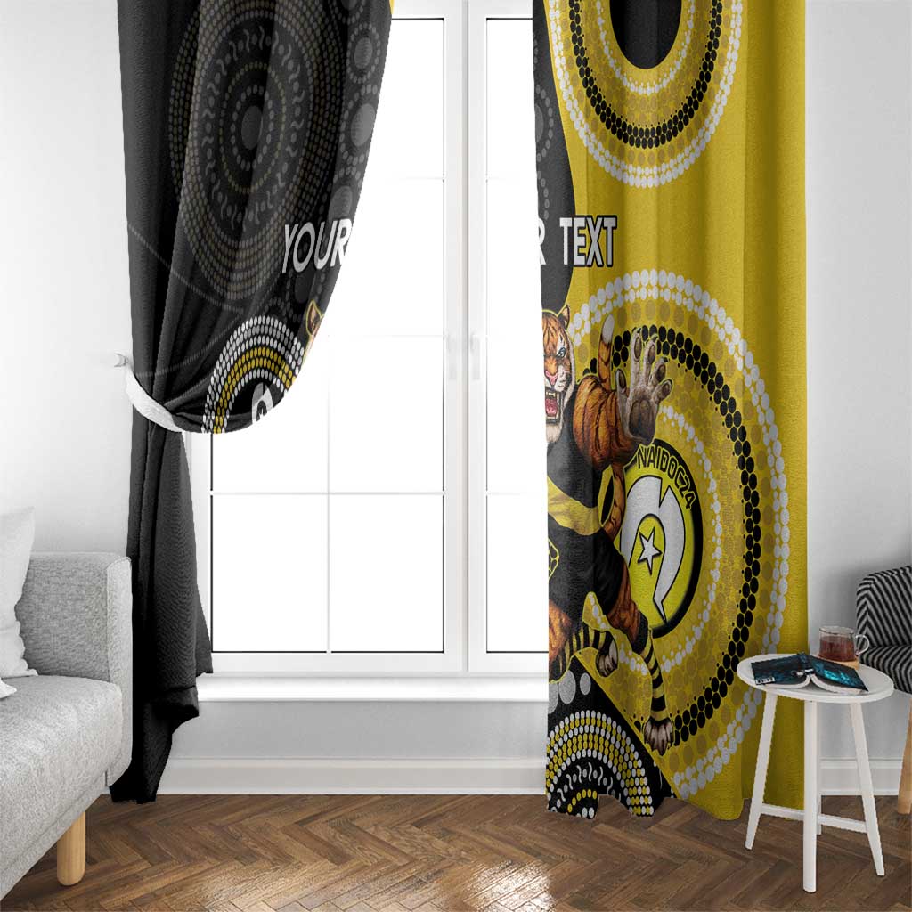 Custom AFL Richmond NAIDOC Week Window Curtain Keep The Fire Burning Indigenous Art