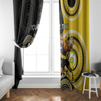 Custom AFL Richmond NAIDOC Week Window Curtain Keep The Fire Burning Indigenous Art