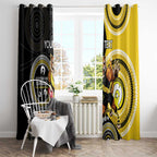 Custom AFL Richmond NAIDOC Week Window Curtain Keep The Fire Burning Indigenous Art