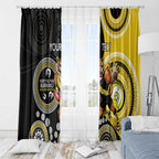 Custom AFL Richmond NAIDOC Week Window Curtain Keep The Fire Burning Indigenous Art