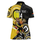 Custom AFL Richmond NAIDOC Week Women Polo Shirt Keep The Fire Burning Indigenous Art