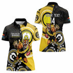 Custom AFL Richmond NAIDOC Week Women Polo Shirt Keep The Fire Burning Indigenous Art