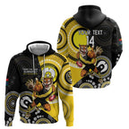 Custom AFL Richmond NAIDOC Week Zip Hoodie Keep The Fire Burning Indigenous Art