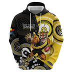 Custom AFL Richmond NAIDOC Week Zip Hoodie Keep The Fire Burning Indigenous Art
